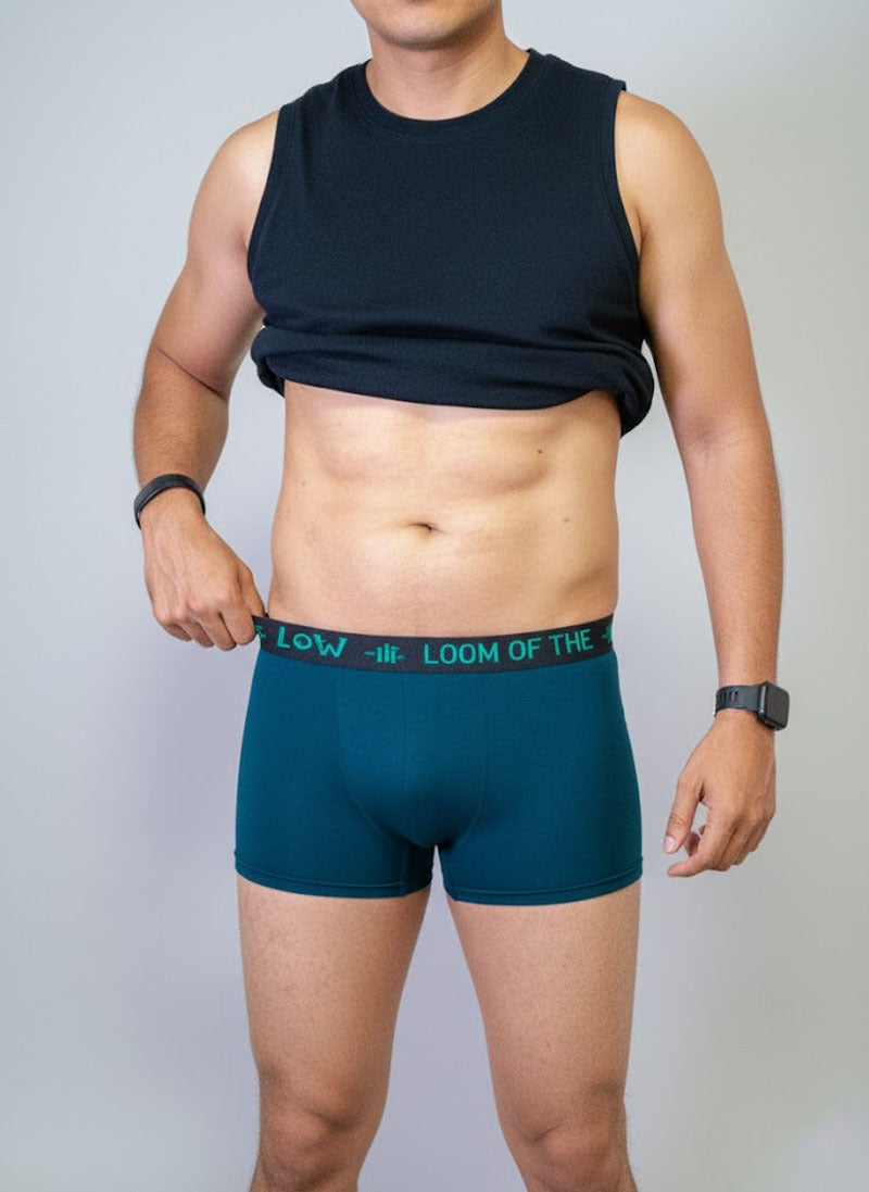 LoW Men’s Bamboo Cotton Boxer Trunks – 3-Pack Dark Edition